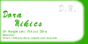 dora mikics business card